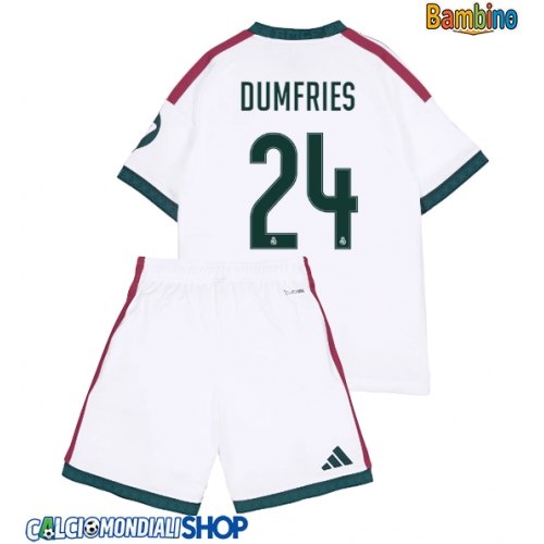 Maglie da calcio Real Madrid Denzel Dumfries #24 Prima Maglia Bambino 2026-27 Manica Corta + Pantaloni corti)